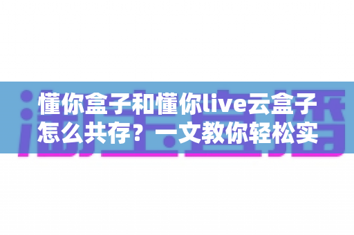 懂你盒子和懂你live云盒子怎么共存？一文教你轻松实现双应用并行使用