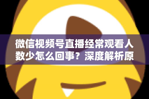 微信视频号直播经常观看人数少怎么回事？深度解析原因与提升观看量的实用指南
