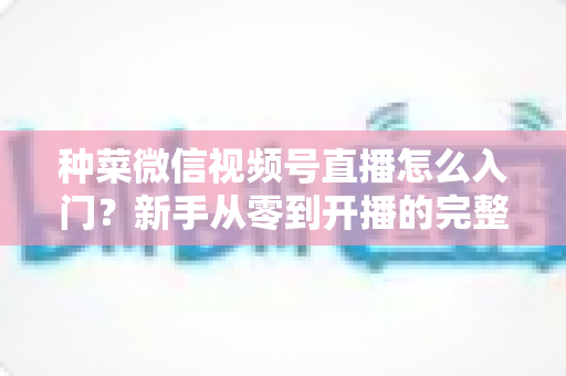 种菜微信视频号直播怎么入门？新手从零到开播的完整实操指南